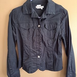 A.M.I. womens medium black denim jacket.